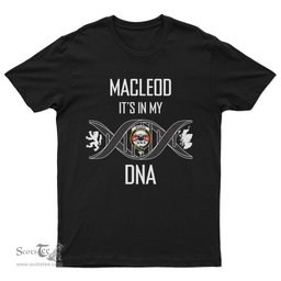 Scottish MacLeod It's In My DNA Family Crest DNA In Me Tartan T Shirt Scottish Plaid Tartan Plaid - ScotsTee - scotstee.com