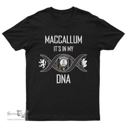 Scottish MacCallum It's In My DNA Family Crest DNA In Me Tartan T Shirt Scottish Plaid Tartan Plaid - ScotsTee - scotstee.com