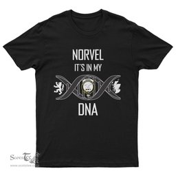 Scottish Norvel It's In My DNA Family Crest DNA In Me Tartan T Shirt Scottish Plaid Tartan Plaid - ScotsTee - scotstee.com