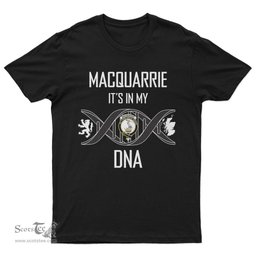 Scottish MacQuarrie It's In My DNA Family Crest DNA In Me Tartan T Shirt Scottish Plaid Tartan Plaid - ScotsTee - scotstee.com
