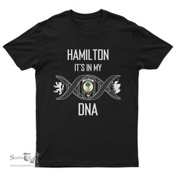 Scottish Hamilton It's In My DNA Family Crest DNA In Me Tartan T Shirt Scottish Plaid Tartan Plaid - ScotsTee - scotstee.com