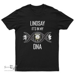 Scottish Lindsay It's In My DNA Family Crest DNA In Me Tartan T Shirt Scottish Plaid Tartan Plaid - ScotsTee - scotstee.com