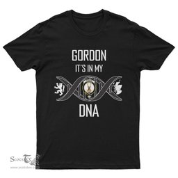 Scottish Gordon It's In My DNA Family Crest DNA In Me Tartan T Shirt Scottish Plaid Tartan Plaid - ScotsTee - scotstee.com
