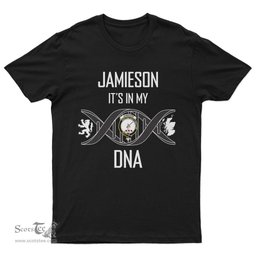 Scottish Jamieson It's In My DNA Family Crest DNA In Me Tartan T Shirt Scottish Plaid Tartan Plaid - ScotsTee - scotstee.com