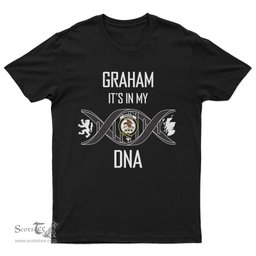 Scottish Graham It's In My DNA Family Crest DNA In Me Tartan T Shirt Scottish Plaid Tartan Plaid - ScotsTee - scotstee.com