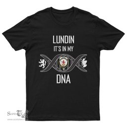 Scottish Lundin It's In My DNA Family Crest DNA In Me Tartan T Shirt Scottish Plaid Tartan Plaid - ScotsTee - scotstee.com