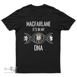 Scottish MacFarlane It's In My DNA Family Crest DNA In Me Tartan T Shirt Scottish Plaid Tartan Plaid - ScotsTee - scotstee.com