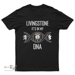 Scottish Livingstone It's In My DNA Family Crest DNA In Me Tartan T Shirt Scottish Plaid Tartan Plaid - ScotsTee - scotstee.com
