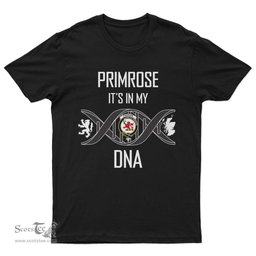 Scottish Primrose It's In My DNA Family Crest DNA In Me Tartan T Shirt Scottish Plaid Tartan Plaid - ScotsTee - scotstee.com