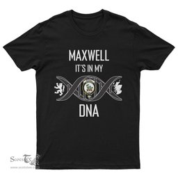 Scottish Maxwell It's In My DNA Family Crest DNA In Me Tartan T Shirt Scottish Plaid Tartan Plaid - ScotsTee - scotstee.com