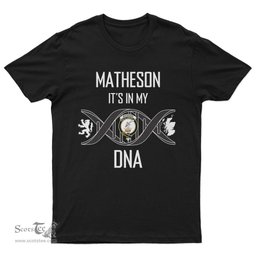 Scottish Matheson It's In My DNA Family Crest DNA In Me Tartan T Shirt Scottish Plaid Tartan Plaid - ScotsTee - scotstee.com