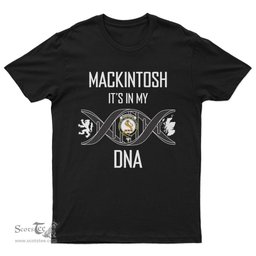 Scottish MacKintosh It's In My DNA Family Crest DNA In Me Tartan T Shirt Scottish Plaid Tartan Plaid - ScotsTee - scotstee.com