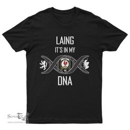 Scottish Laing It's In My DNA Family Crest DNA In Me Tartan T Shirt Scottish Plaid Tartan Plaid - ScotsTee - scotstee.com