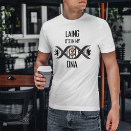 Scottish Laing It's In My DNA Family Crest DNA In Me Tartan T Shirt Scottish Plaid Tartan Plaid - ScotsTee - scotstee.com