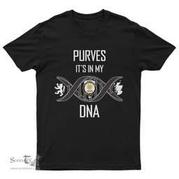 Scottish Purves It's In My DNA Family Crest DNA In Me Tartan T Shirt Scottish Plaid Tartan Plaid - ScotsTee - scotstee.com