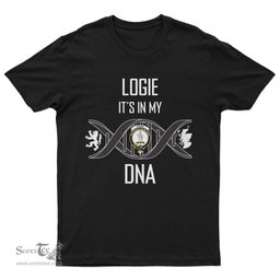 Scottish Logie It's In My DNA Family Crest DNA In Me Tartan T Shirt Scottish Plaid Tartan Plaid - ScotsTee - scotstee.com