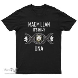 Scottish MacMillan It's In My DNA Family Crest DNA In Me Tartan T Shirt Scottish Plaid Tartan Plaid - ScotsTee - scotstee.com
