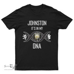 Scottish Johnston It's In My DNA Family Crest DNA In Me Tartan T Shirt Scottish Plaid Tartan Plaid - ScotsTee - scotstee.com