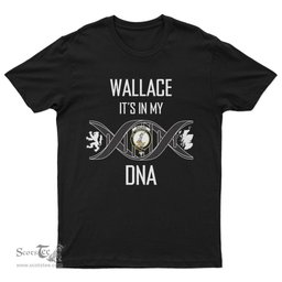 Scottish Wallace It's In My DNA Family Crest DNA In Me Tartan T Shirt Scottish Plaid Tartan Plaid - ScotsTee - scotstee.com