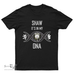 Scottish Shaw It's In My DNA Family Crest DNA In Me Tartan T Shirt Scottish Plaid Tartan Plaid - ScotsTee - scotstee.com