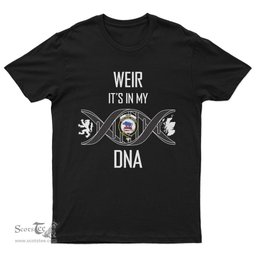 Scottish Weir It's In My DNA Family Crest DNA In Me Tartan T Shirt Scottish Plaid Tartan Plaid - ScotsTee - scotstee.com