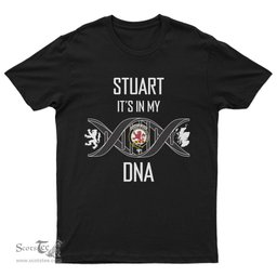 Scottish Stuart It's In My DNA Family Crest DNA In Me Tartan T Shirt Scottish Plaid Tartan Plaid - ScotsTee - scotstee.com
