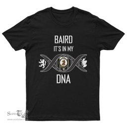 Scottish Baird It's In My DNA Family Crest DNA In Me Tartan T Shirt Scottish Plaid Tartan Plaid - ScotsTee - scotstee.com