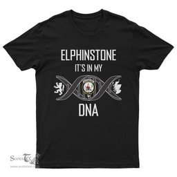 Scottish Elphinstone It's In My DNA Family Crest DNA In Me Tartan T Shirt Scottish Plaid Tartan Plaid - ScotsTee - scotstee.com