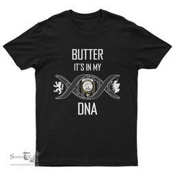 Scottish Butter It's In My DNA Family Crest DNA In Me Tartan T Shirt Scottish Plaid Tartan Plaid - ScotsTee - scotstee.com