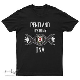 Scottish Pentland It's In My DNA Family Crest DNA In Me Tartan T Shirt Scottish Plaid Tartan Plaid - ScotsTee - scotstee.com