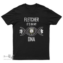 Scottish Fletcher It's In My DNA Family Crest DNA In Me Tartan T Shirt Scottish Plaid Tartan Plaid - ScotsTee - scotstee.com