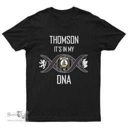 Scottish Thomson It's In My DNA Family Crest DNA In Me Tartan T Shirt Scottish Plaid Tartan Plaid - ScotsTee - scotstee.com