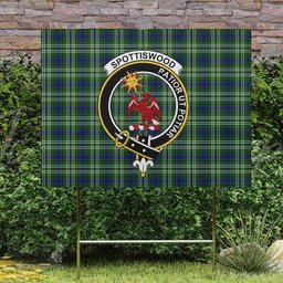 Scottish Spottiswood Clan Tartan Yard Sign - Crest Classic  Scottish Plaid Tartan Plaid