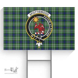 Scottish Spottiswood Clan Tartan Yard Sign - Crest Classic  Scottish Plaid Tartan Plaid