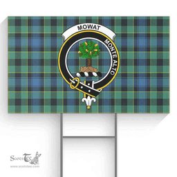 Scottish Mowat (of Inglistoun) Clan Tartan Yard Sign - Crest Classic  Scottish Plaid Tartan Plaid