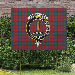 Scottish Auchinleck Clan Tartan Yard Sign - Crest Classic  Scottish Plaid Tartan Plaid