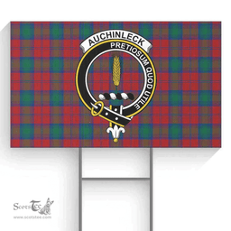 Scottish Auchinleck Clan Tartan Yard Sign - Crest Classic  Scottish Plaid Tartan Plaid