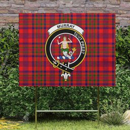 Scottish Murray (of Dysart) Clan Tartan Yard Sign - Crest Classic  Scottish Plaid Tartan Plaid