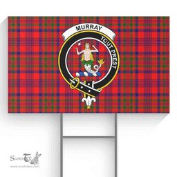 Scottish Murray (of Dysart) Clan Tartan Yard Sign - Crest Classic  Scottish Plaid Tartan Plaid