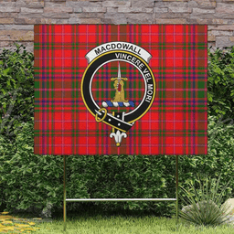 Scottish MacDowall (of Garthland) Clan Tartan Yard Sign - Crest Classic  Scottish Plaid Tartan Plaid