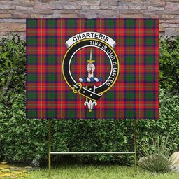 Scottish Charteris (Earl of Wemyss) Clan Tartan Yard Sign - Crest Classic  Scottish Plaid Tartan Plaid