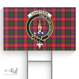 Scottish Charteris (Earl of Wemyss) Clan Tartan Yard Sign - Crest Classic  Scottish Plaid Tartan Plaid