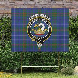 Scottish Edmonstone (of Duntreath) Clan Tartan Yard Sign - Crest Classic  Scottish Plaid Tartan Plaid