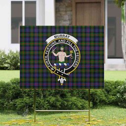 Scottish Murray (of Atholl) Clan Tartan Yard Sign - Crest Classic  Scottish Plaid Tartan Plaid