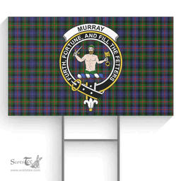 Scottish Murray (of Atholl) Clan Tartan Yard Sign - Crest Classic  Scottish Plaid Tartan Plaid