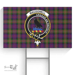 Scottish MacDonell of Glengarry Clan Tartan Yard Sign - Crest Classic  Scottish Plaid Tartan Plaid