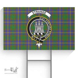 Scottish Strange (or Strang) Clan Tartan Yard Sign - Crest Classic  Scottish Plaid Tartan Plaid
