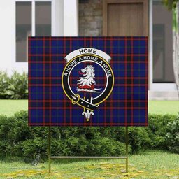 Scottish Home (or Hume) Clan Tartan Yard Sign - Crest Classic  Scottish Plaid Tartan Plaid