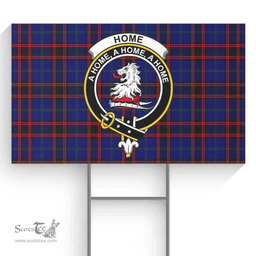 Scottish Home (or Hume) Clan Tartan Yard Sign - Crest Classic  Scottish Plaid Tartan Plaid