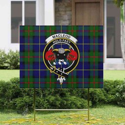 Scottish MacLeod of Lewis Clan Tartan Yard Sign - Crest Classic  Scottish Plaid Tartan Plaid